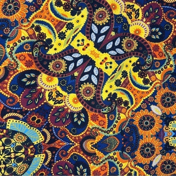 XS LULAROE COLORFUL PENCIL STRETCH PULL ON FLORAL PAISLEY - Picture 8 of 10